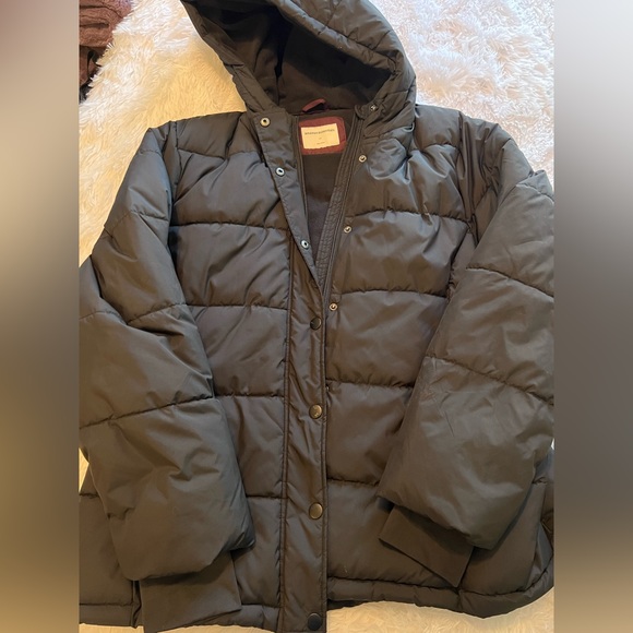 Black Puffer Hooded Winter Coat - Picture 2 of 8